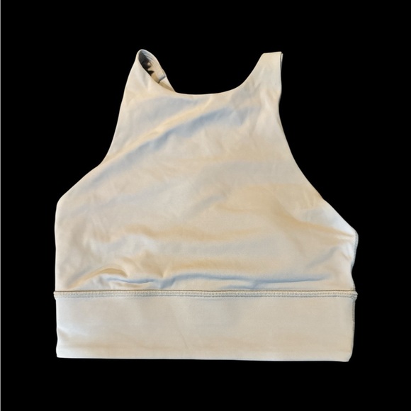 Lululemon High neck Energy Long Line Stone Blue Sports Bra - Picture 1 of 2